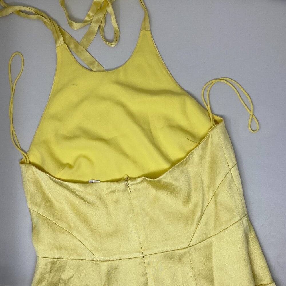 Alexis Yellow Pleated Maxi Halter Dress - Picture 13 of 16